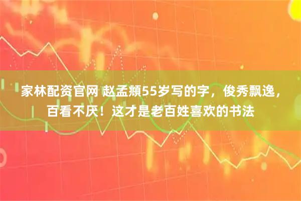 家林配资官网 赵孟頫55岁写的字,俊秀飘逸,百看不厌!这才是老百姓喜欢的书法